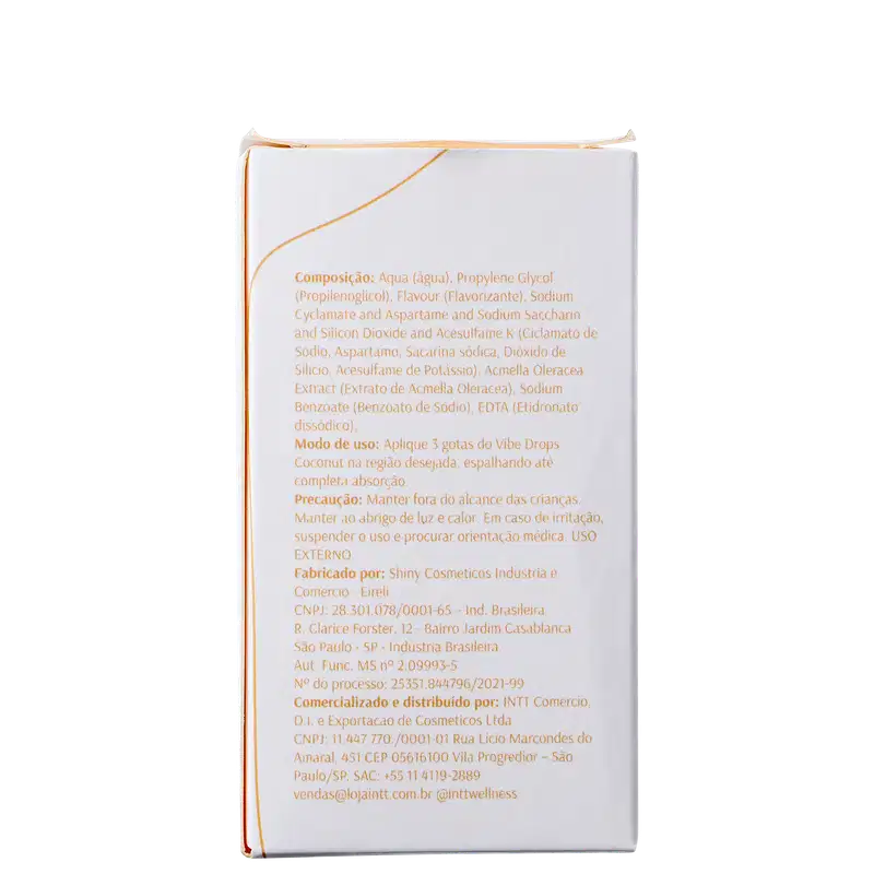 Intt Wellness Vibe Drops Coconut - Gel Corporal Estimulante 10ml