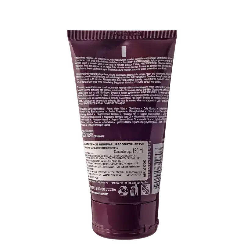 Senscience Renewal Reconstructive Mask - Máscara Reconstrutora 150ml