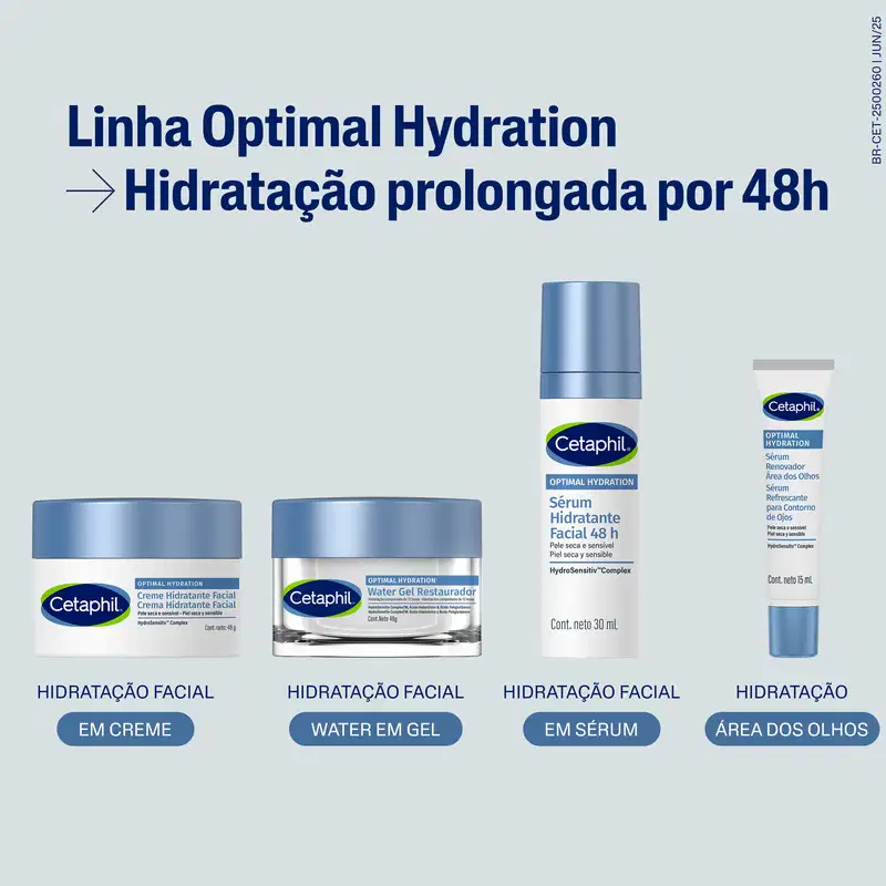 Cetaphil Optimal Hydration com Ácido Hialurônico - Creme Hidratante Facial 48g