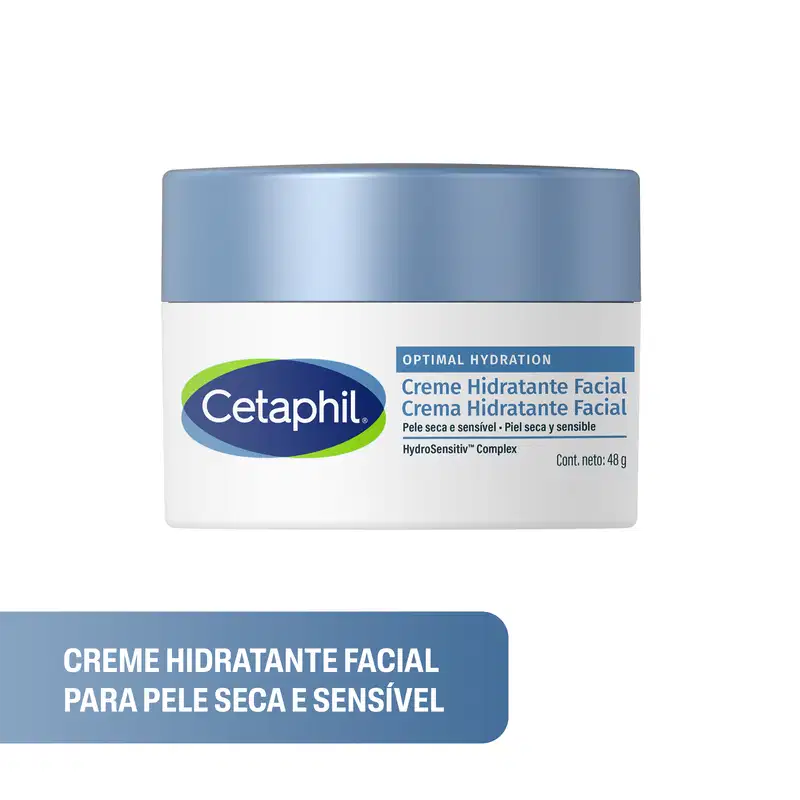 Cetaphil Optimal Hydration com Ácido Hialurônico - Creme Hidratante Facial 48g