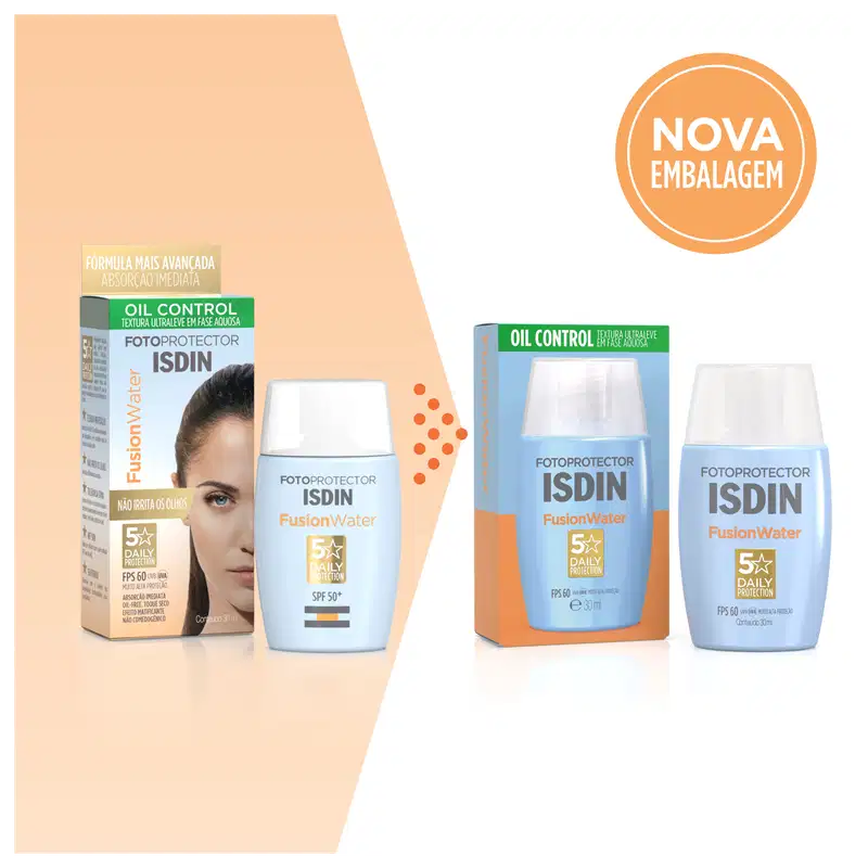 ISDIN Fotoprotector Fusion Water FPS 60 - Protetor Solar Facial 30ml