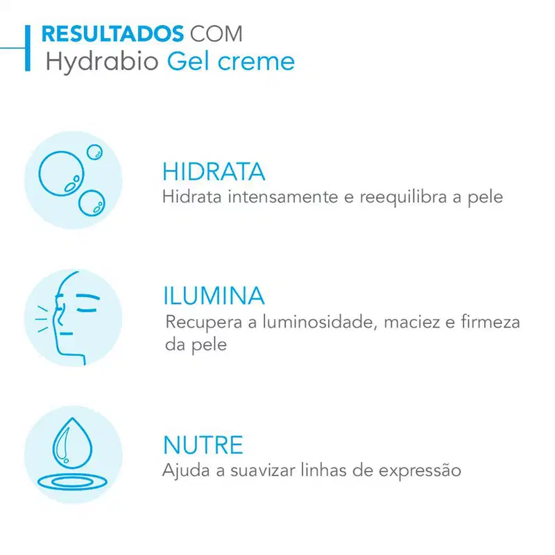 Bioderma Hydrabio - Gel Creme Hidratante Facial Restaurador 40ml