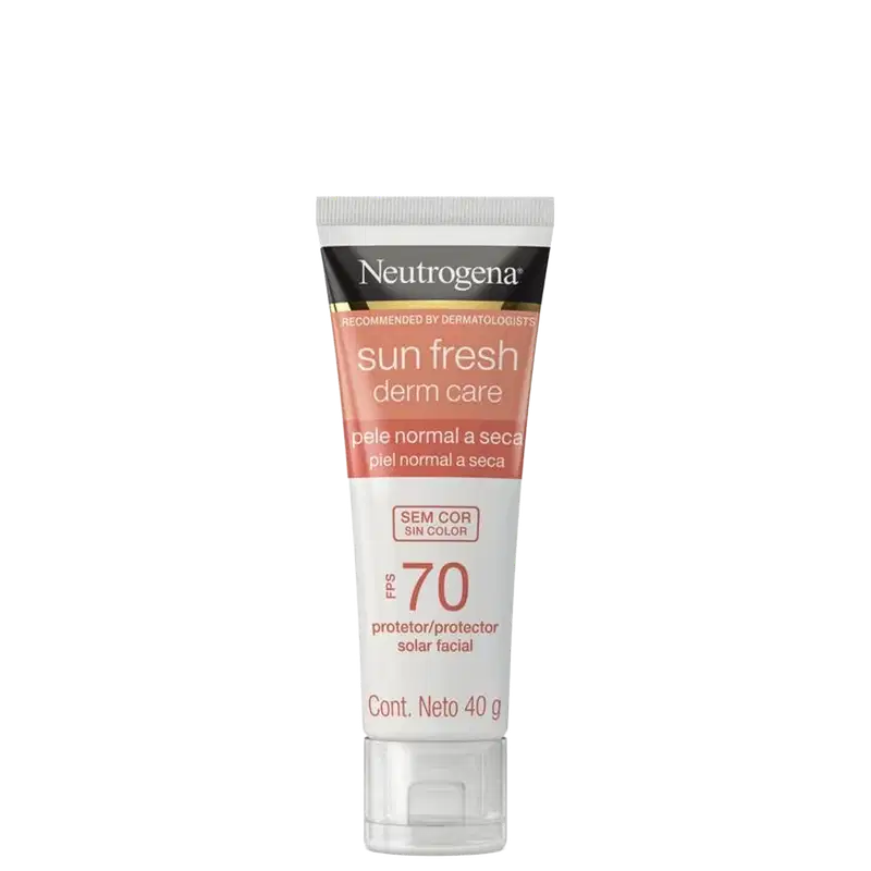 Neutrogena Sun Fresh Derm Care FPS70 sem Cor - Protetor Solar Facial 40g