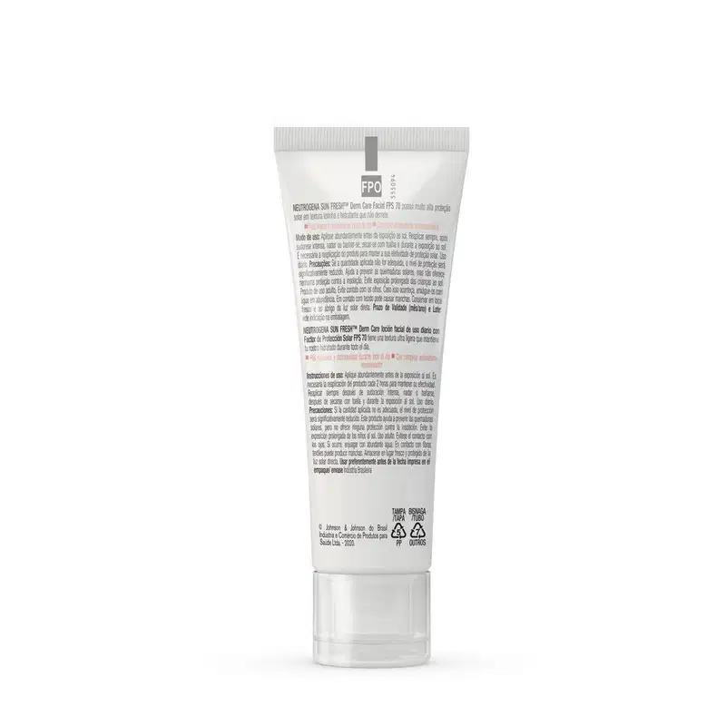 Neutrogena Sun Fresh Derm Care FPS70 sem Cor - Protetor Solar Facial 40g