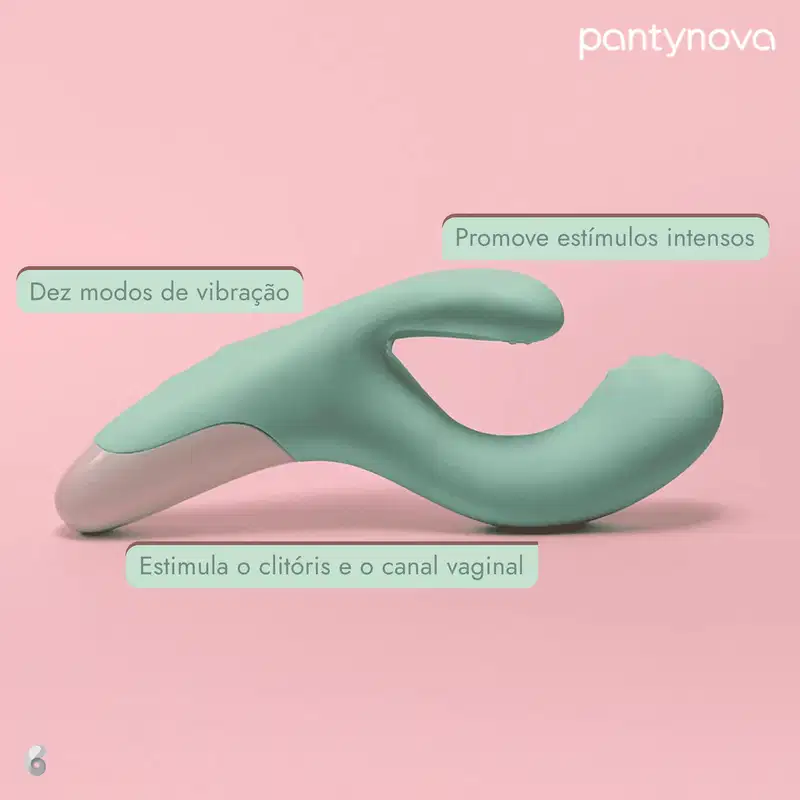 Pantynova Eita Rabbit Verde - Vibrador Triplo