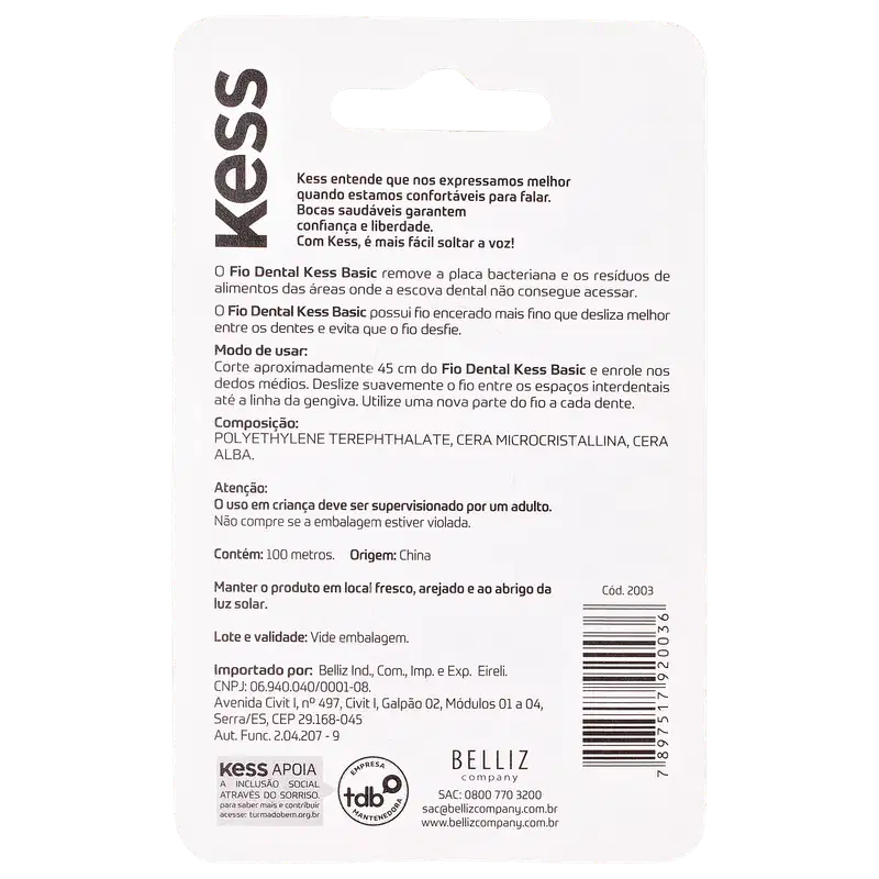 Kess Basic - Fio Dental 100m