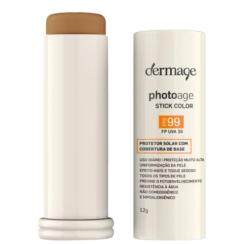 Dermage Photoage Stick FPS 99 Cor Médio Intense - Protetor Solar com Cor 12g