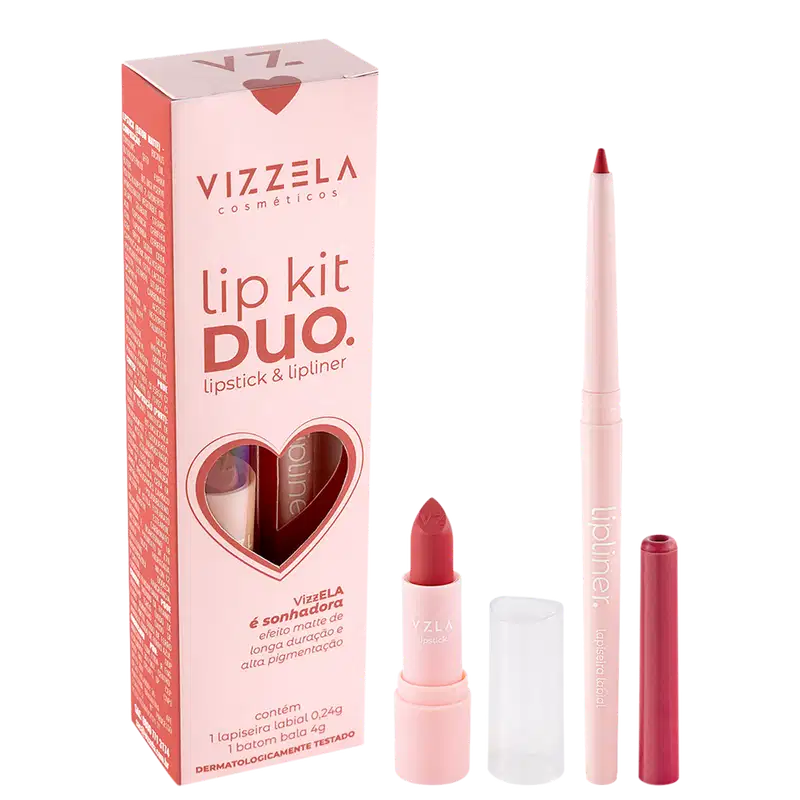 Kit Vizzela Cosméticos Lip Kit Duo Sonhadora (2 Produtos)