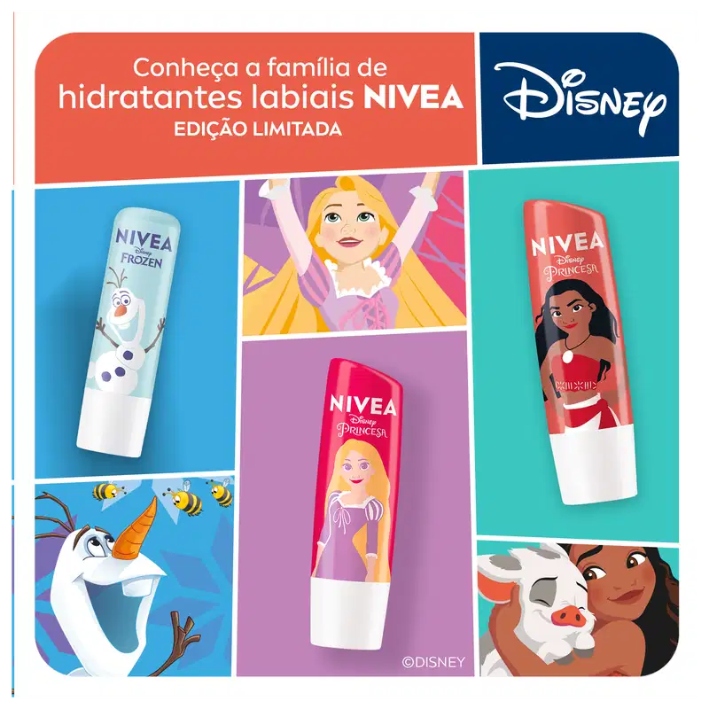 NIVEA Disney Moana Edição Limitada Pêssego Shine - Hidratante Labial 4,8g