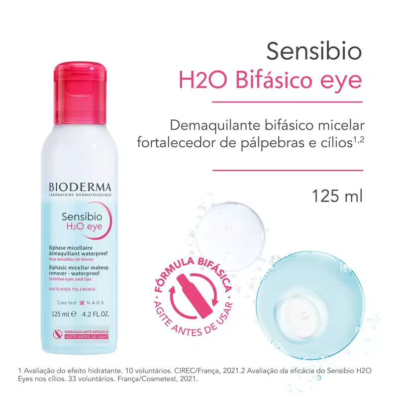 Bioderma Sensibio H2O Eye - Demaquilante Micelar Bifásico 125ml