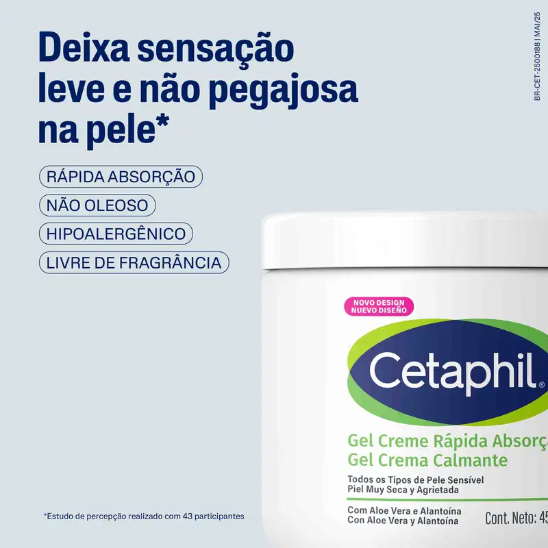 Cetaphil com Aloe Vera Rápida Absorção - Gel Creme Hidratante Corporal 453g