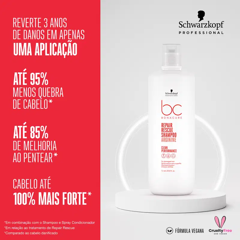 Schwarzkopf Professional BC Bonacure Clean Performance Repair Rescue - Shampoo 1L