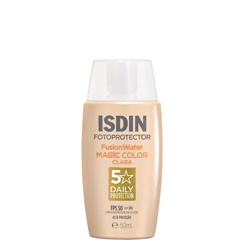 ISDIN Fusion Water 5 Stars FPS50 Color Clara - Protetor Solar Facial com Cor 50ml