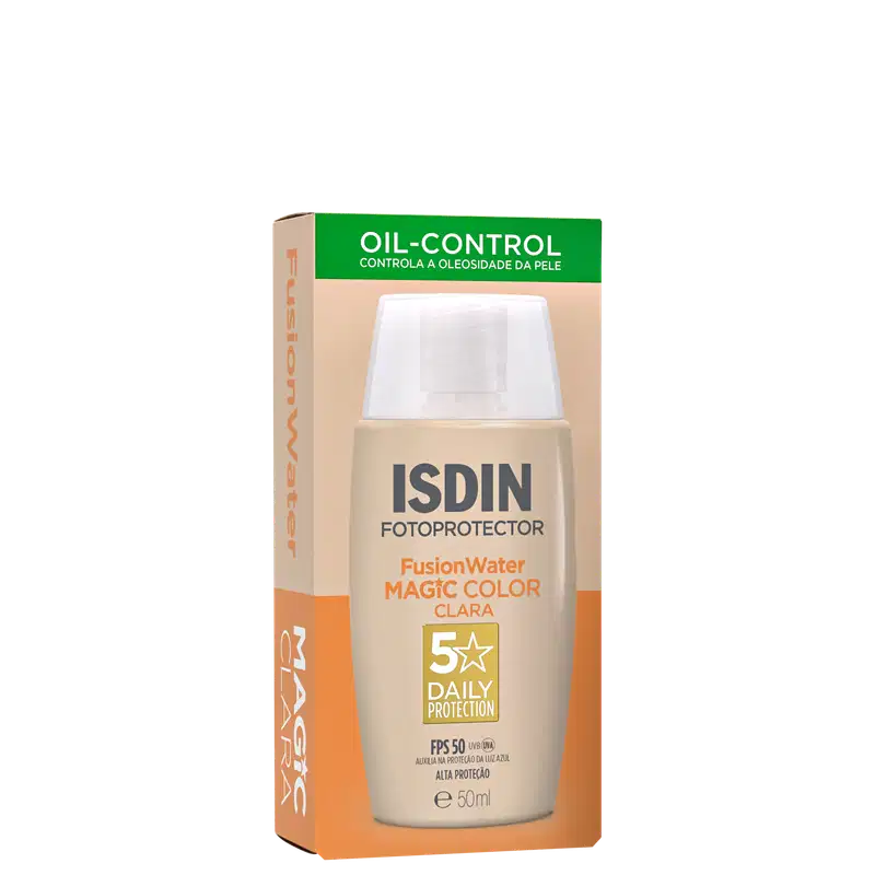 ISDIN Fusion Water 5 Stars FPS50 Color Clara - Protetor Solar Facial com Cor 50ml