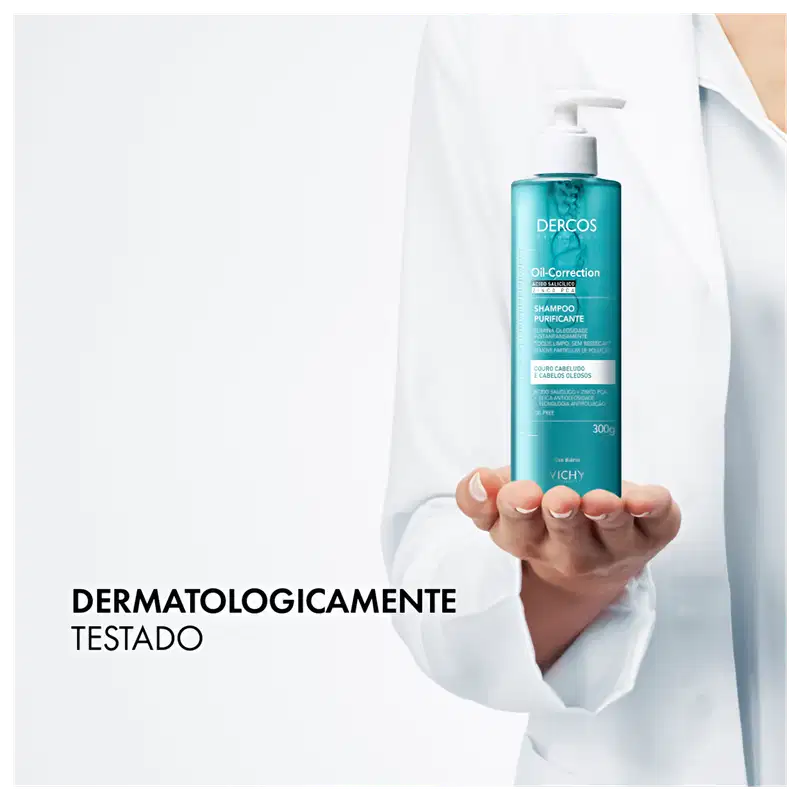 Shampoo Purificante Vichy Dercos Oil-Correction 300g. Dermatologicamente testado