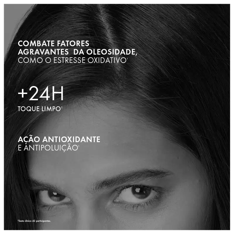 Trata-se de um produto para combater fatores agravantes da oleosidade, como o estresse oxidativo. O produto promete ação antioxidante e antipoluição, com duração de 24 horas.