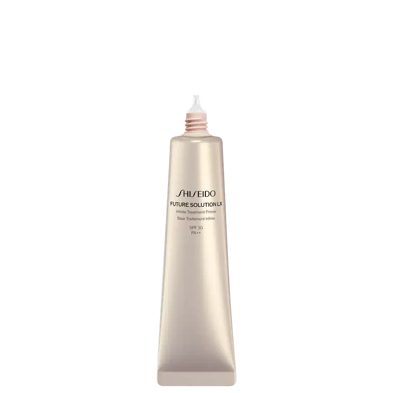 Shiseido Future Solution LX Infinite Treatment Primer FPS 30, com embalagem dourada