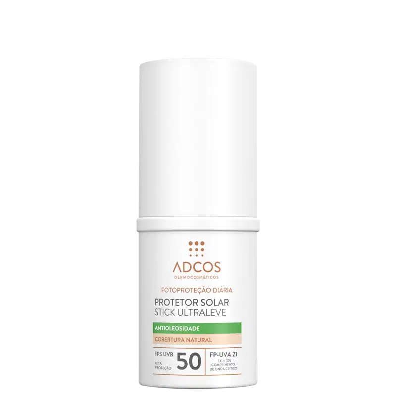 Adcos Fotoproteção Diária Stick Ultraleve FPS 50 Peach - Protetor Solar Facial 15g