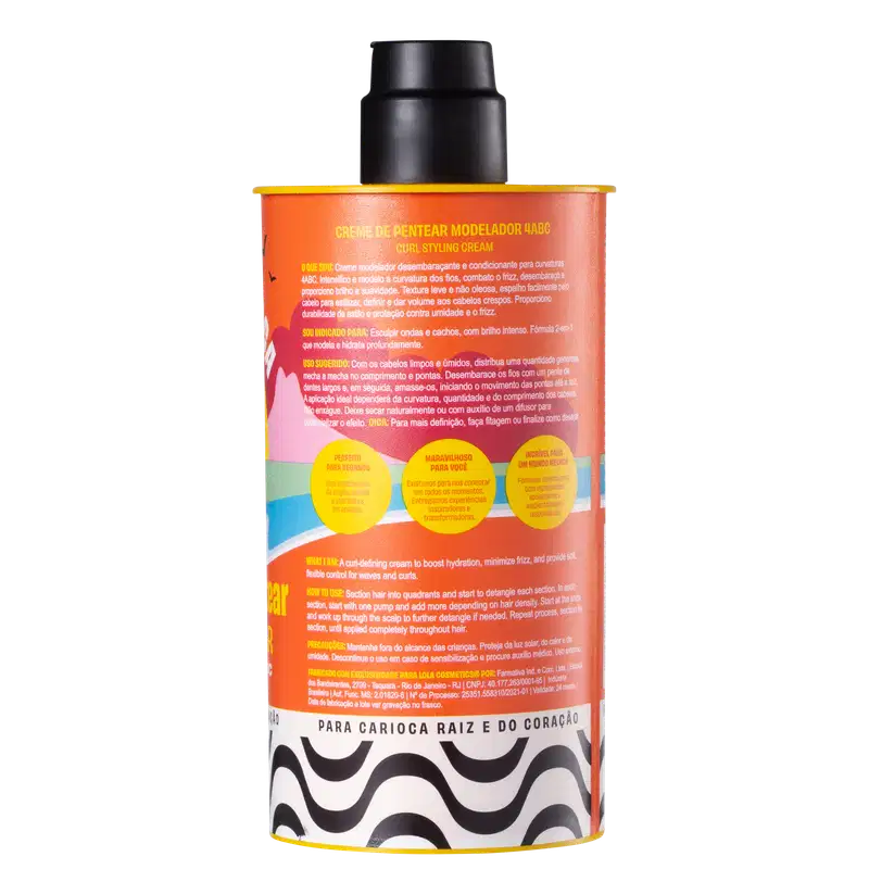 Lola Cosmetics Ela é Carioca Sol, Sal, Piscina & Endorfina 4ABC - Creme de Pentear 480g