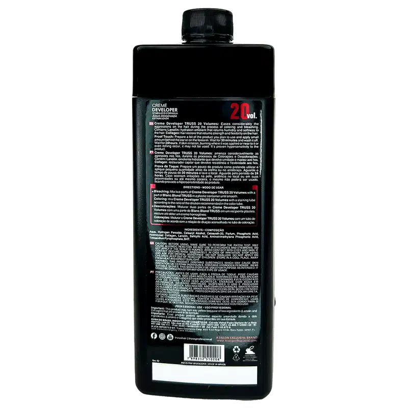 TRUSS Color - Água Oxigenada Estabilizada 20 Volumes 950ml