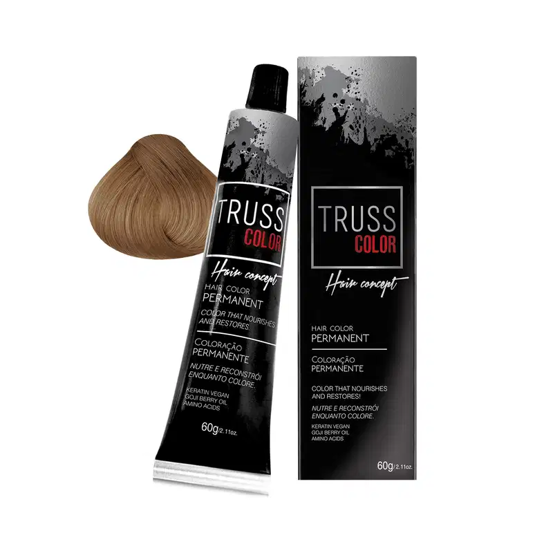 Coloração Permanente Truss Color Louro Médio Marrom 7.7 60g