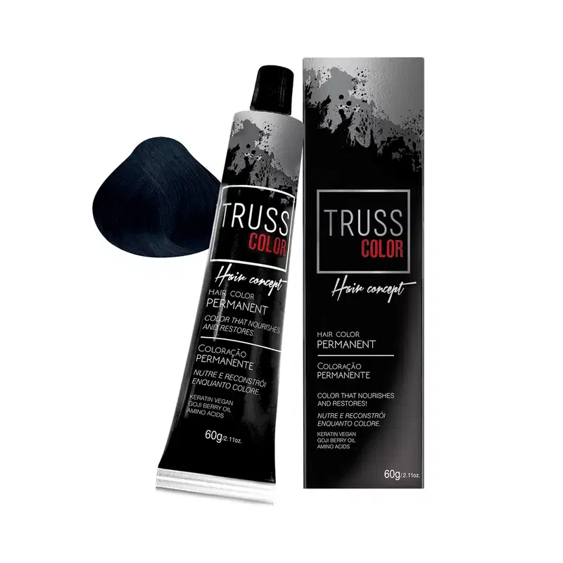 Coloração Permanente Truss Color Preto 1.0 60g