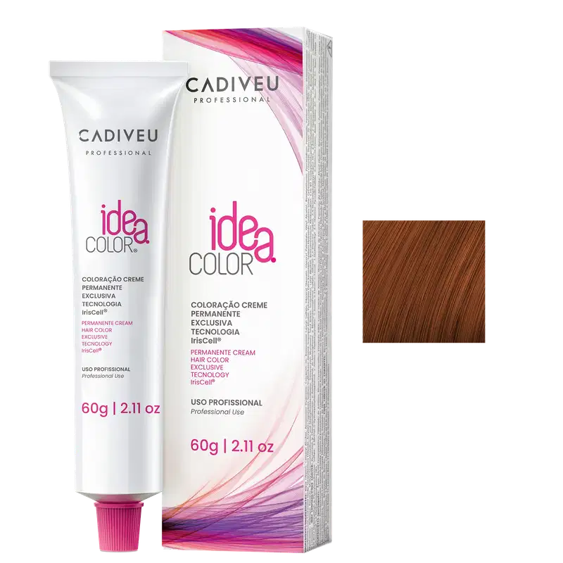 Cadiveu Professional Idea Color 6.34 Louro Escuro Dourado Acobreado - Coloração Permanente 60g