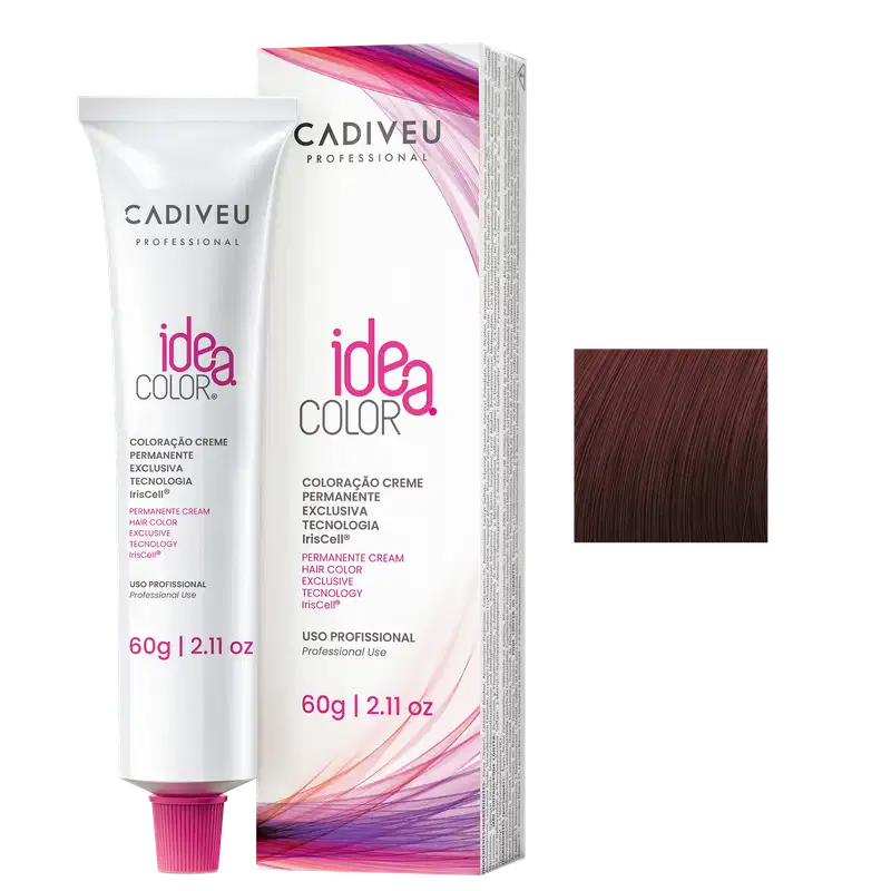 Cadiveu Professional Idea Color 55.62 Castanho Claro Intenso Vermelho Irisado - Coloração Permanente 60g