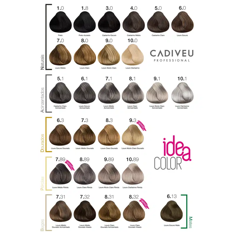 Cadiveu Professional Idea Color 8.89 Louro Claro Pérola - Coloração Permanente 60g