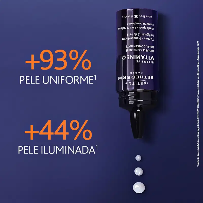 +93% PELE UNIFORME¹ +44% PELE ILUMINADA¹