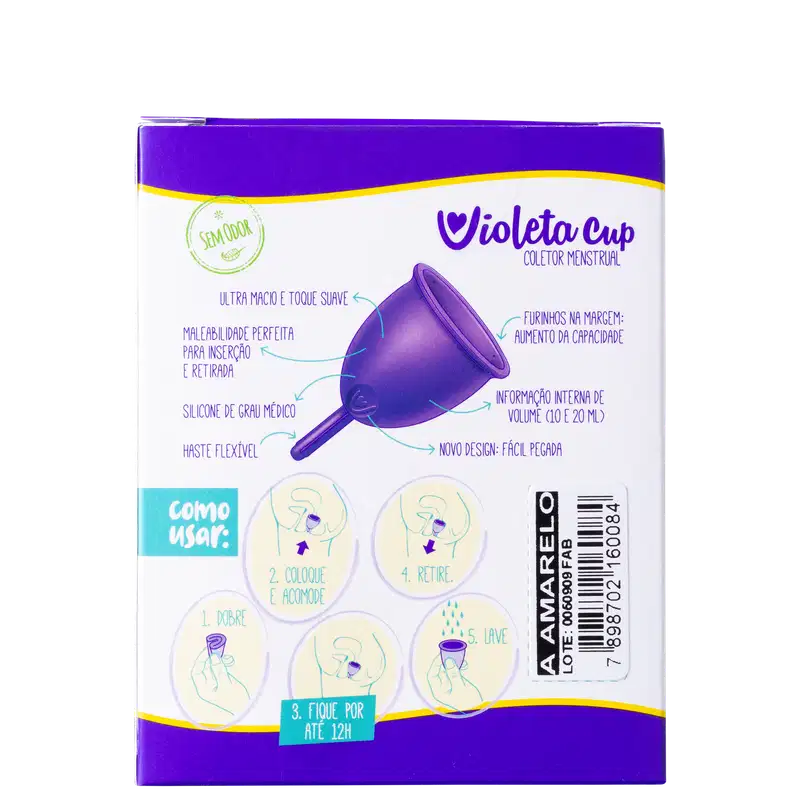 Violeta Cup Tipo A Amarelo - Coletor Menstrual