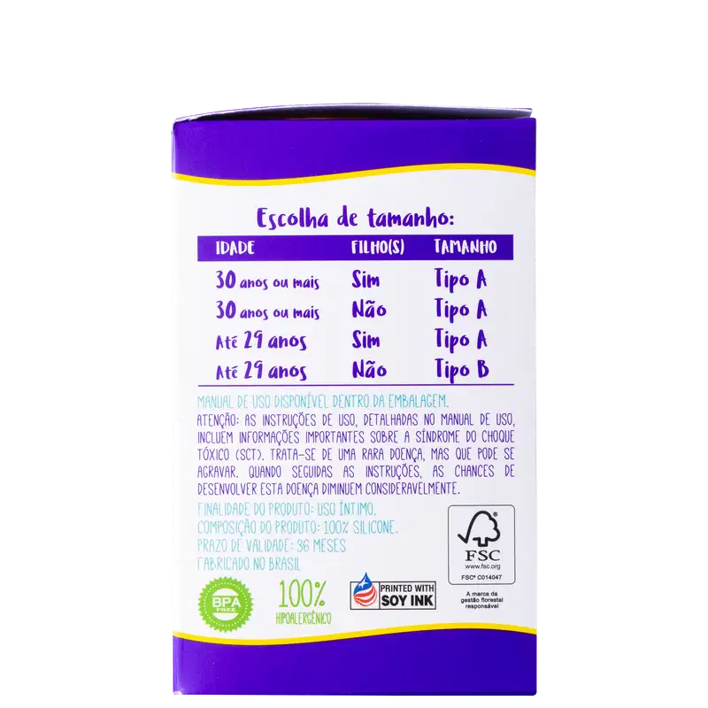 Violeta Cup Tipo A Amarelo - Coletor Menstrual
