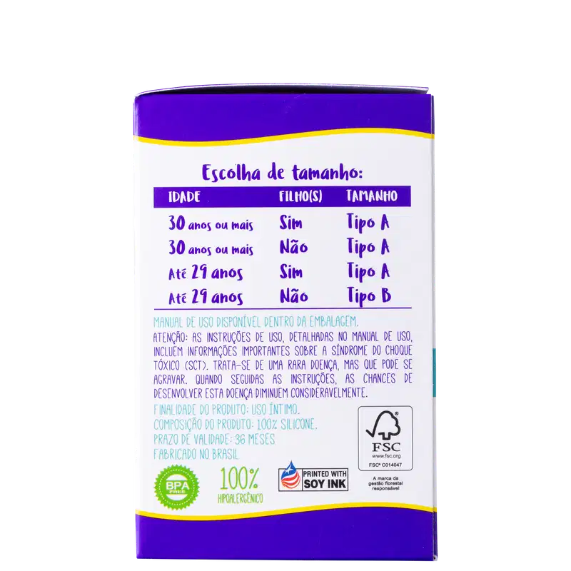 Violeta Cup Tipo A Preto - Coletor Menstrual