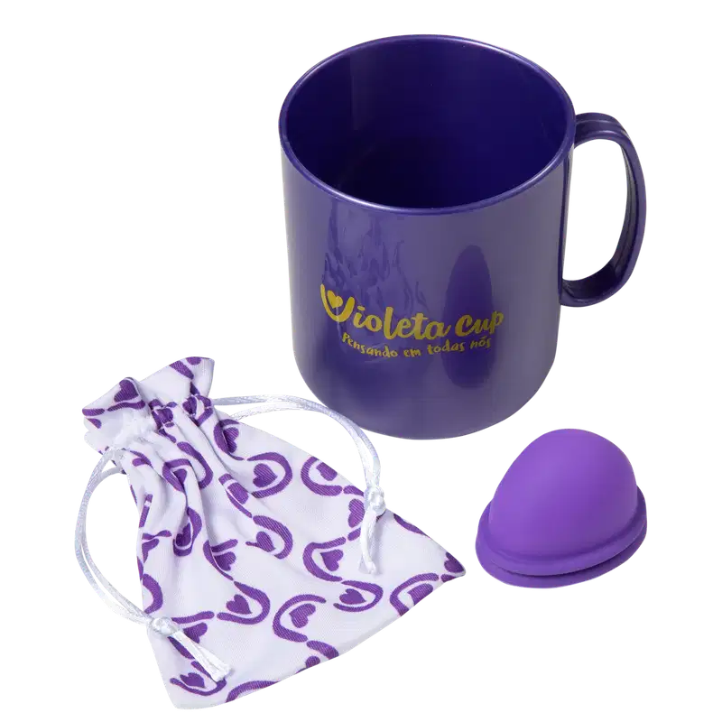 Kit Violeta Cup Mini Disco Menstrual Duo Violeta (2 Produtos)