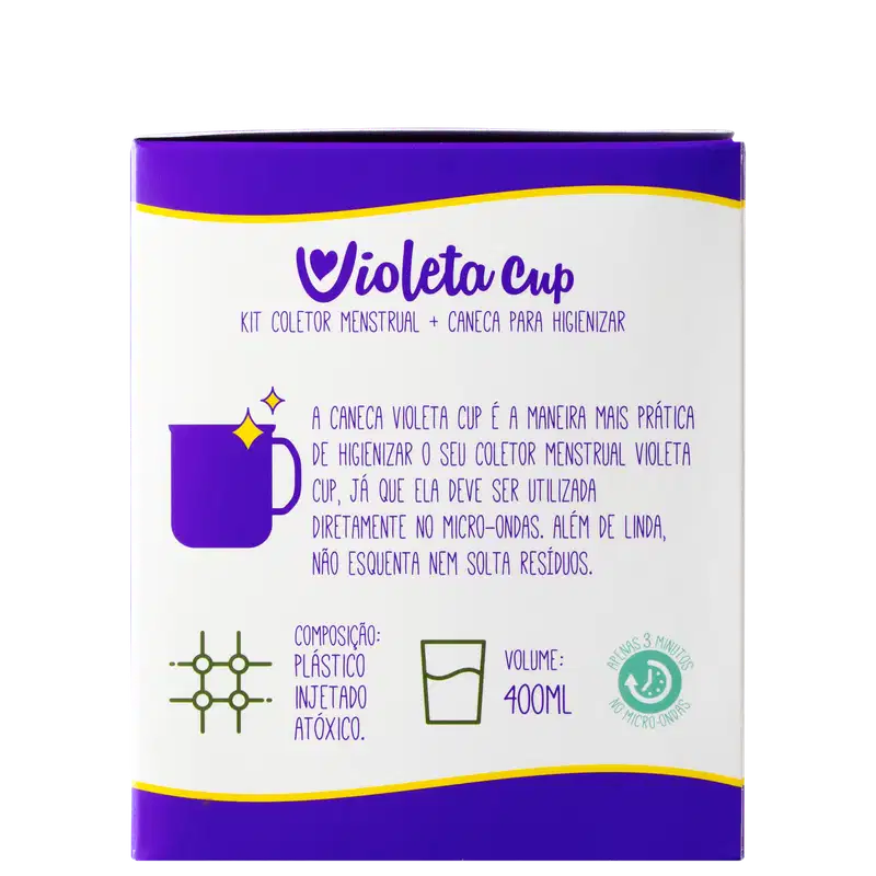 Kit Violeta Cup Coletor Menstrual Sport Tipo A (2 Produtos)