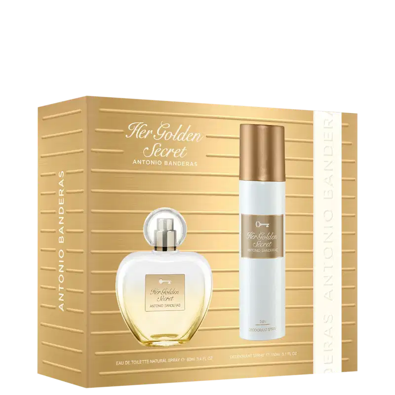 Conjunto Her Golden Secret Banderas Feminino - Eau de Toilette 80ml + Desodorante 150ml