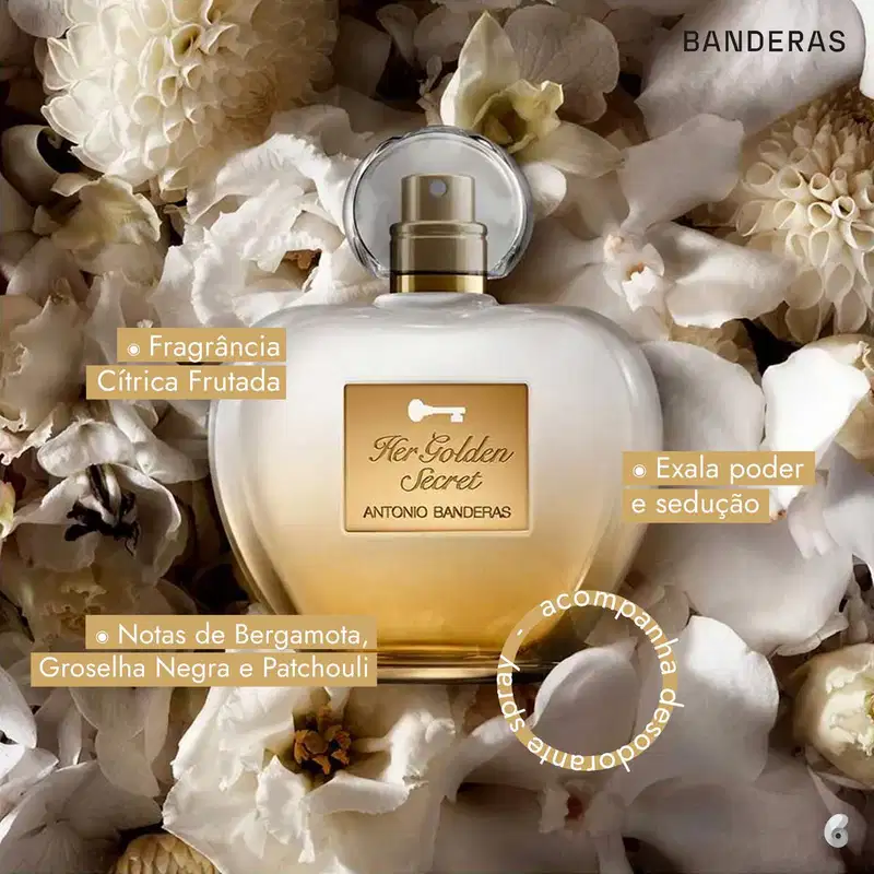 Conjunto Her Golden Secret Banderas Feminino - Eau de Toilette 80ml + Desodorante 150ml