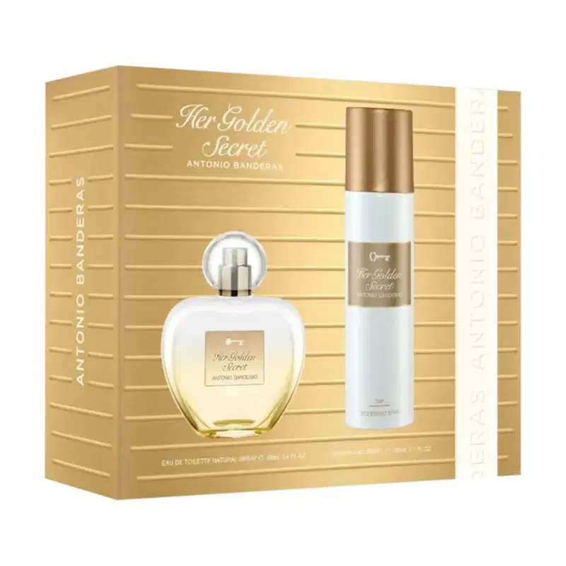 Conjunto Her Golden Secret Banderas Feminino - Eau de Toilette 80ml + Desodorante 150ml