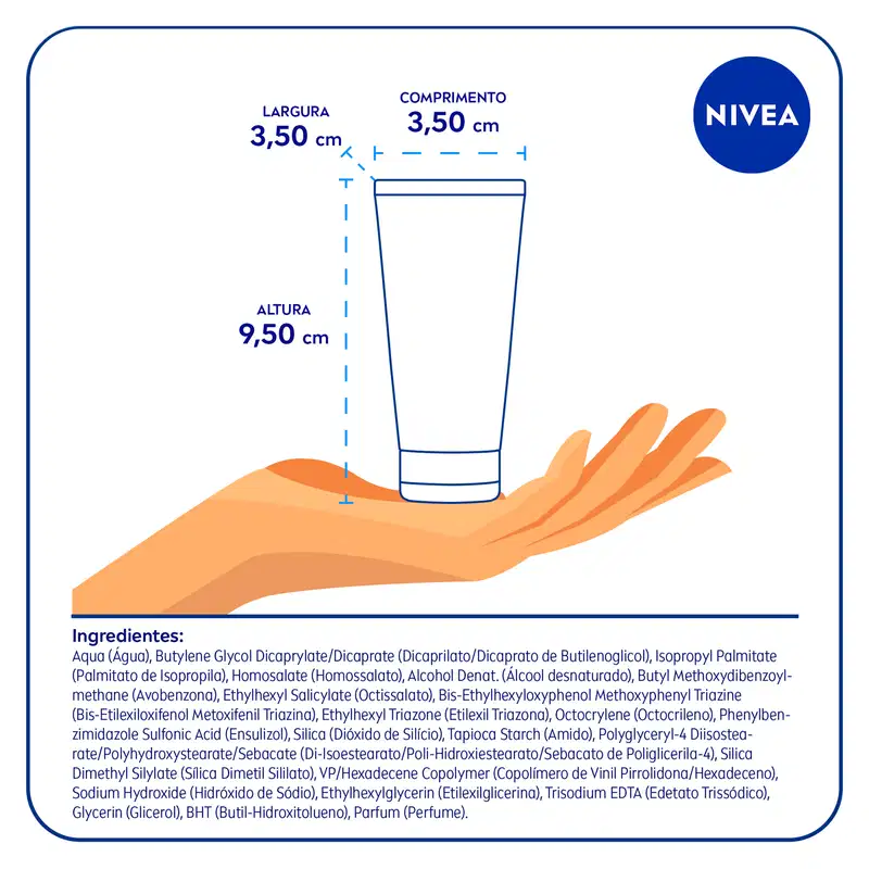 NIVEA SUN Toque Seco Antissinais FPS 70 - Protetor Solar Facial 40ml
