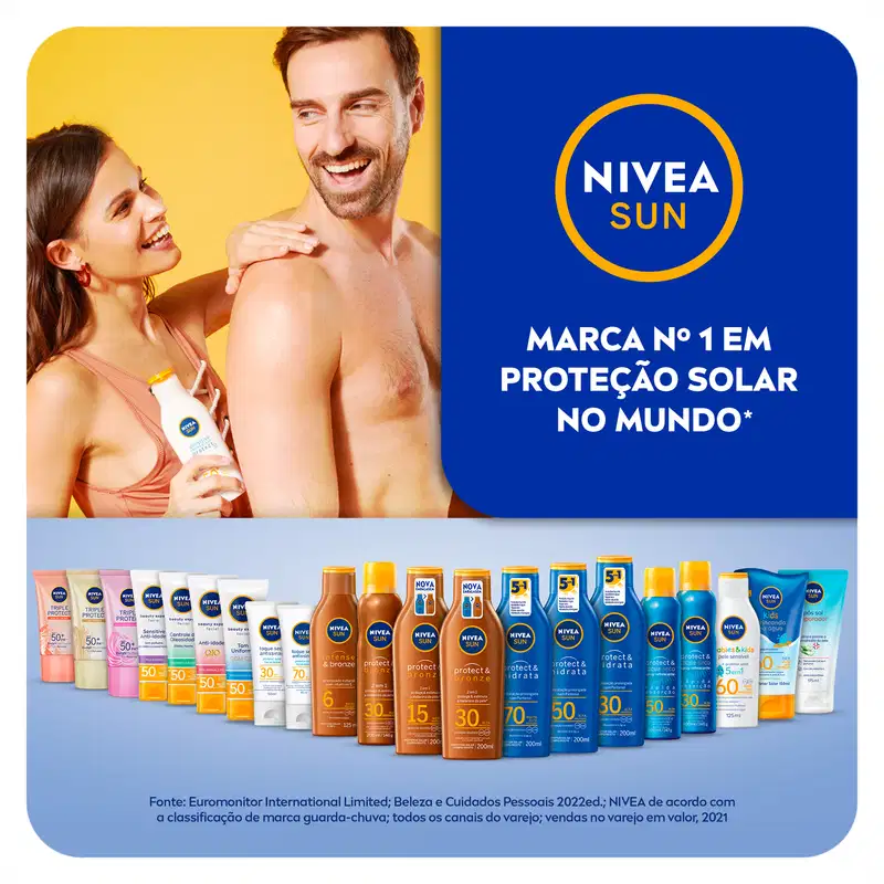 NIVEA SUN Toque Seco Antissinais FPS 70 - Protetor Solar Facial 40ml