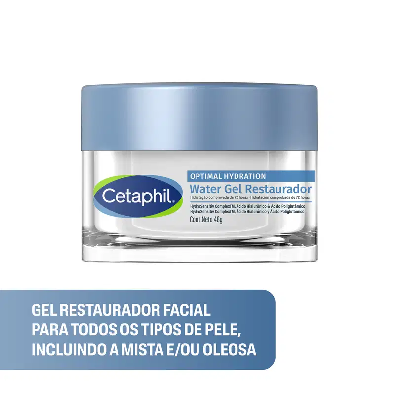 Cetaphil Optimal Hydration com Ácido Hialurônico - Water Gel Hidratante Facial 48g
