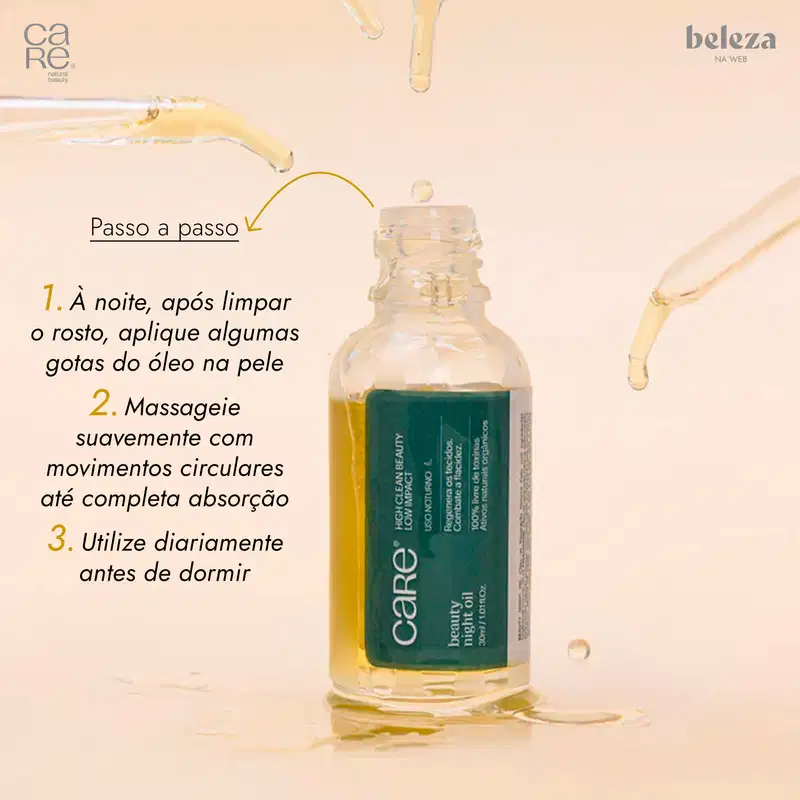 CARE Natural Beauty Night Oil - Óleo Facial Regenerador 30ml