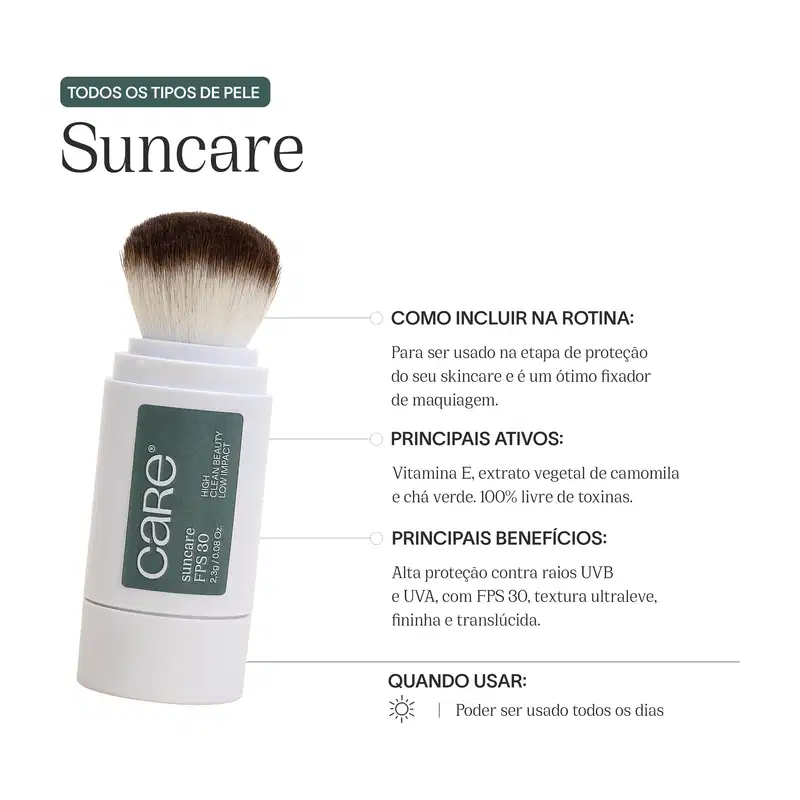 CARE Natural Beauty Suncare FPS30 - Protetor Solar em Pó 2,3g