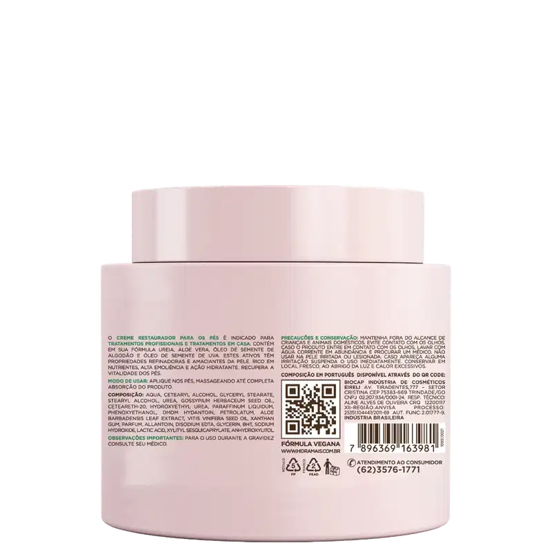 Hidramais - Creme Restaurador para Pés 220g