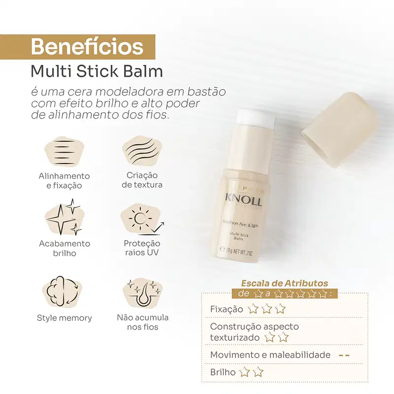Stephen Knoll Madison Ave. & 58th Multi Stick Balm - Cera Modeladora em Bastão 20g
