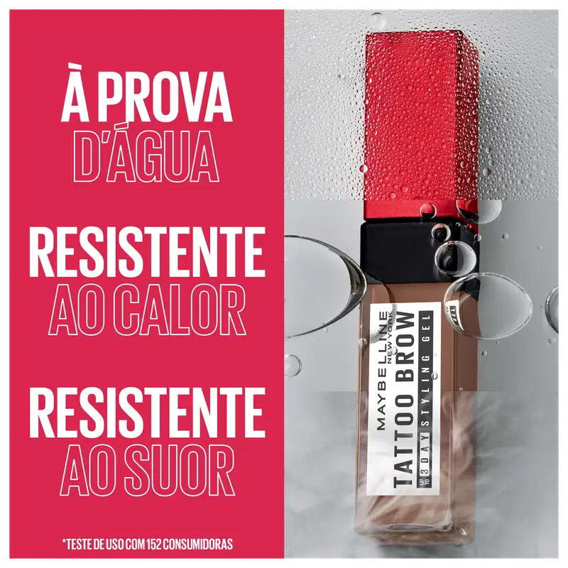 Maybelline New York Tattoo Brow 3 Dias Medium Brown - Gel para Sobrancelhas 5g