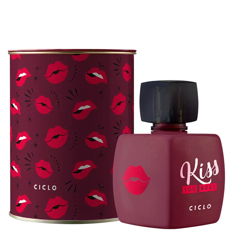 Kiss Me More Ciclo Cosméticos com Lata - Desodorante Colônia Feminino 100ml
