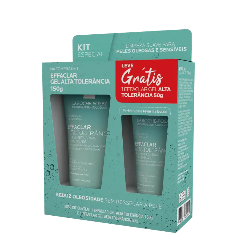 Kit La Roche-Posay Effaclar Alta Tolerância Gel de Limpeza 150g + 50g (2 Produtos)
