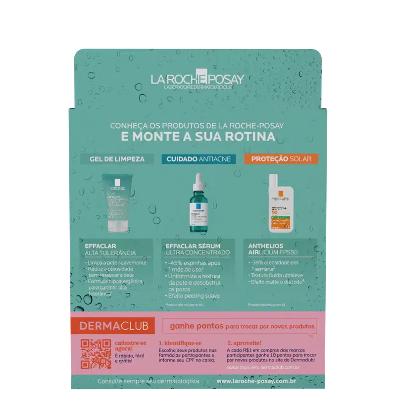 Kit La Roche-Posay Effaclar Alta Tolerância Gel de Limpeza 150g + 50g (2 Produtos)