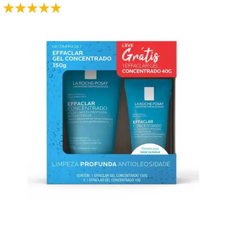 Kit La Roche-Posay Effaclar Concentrado Gel de Limpeza 150g + 50g (2 Produtos)